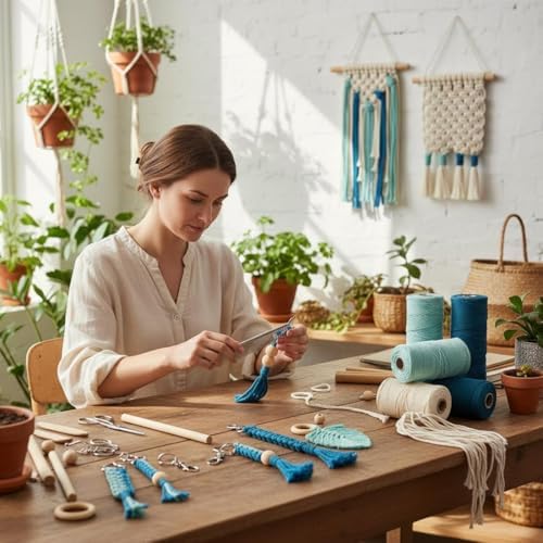 Ewparts Art Craft Macrame Kits for Adult Beginner with Instruction Book - Image 5