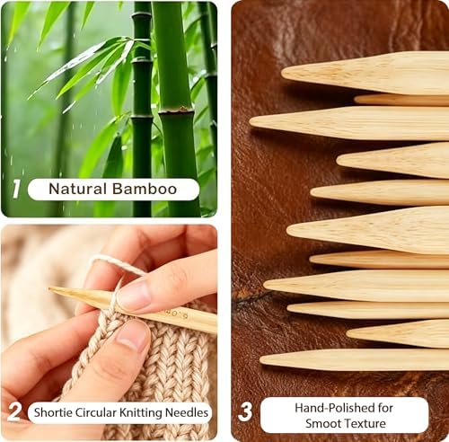 Yarniss 10 Size Shortie Circular Knitting Needles Set with Cable 3.25~6.5mm - Image 6