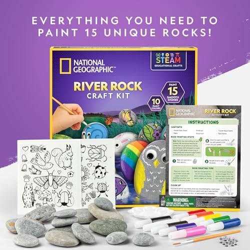 National Geographic Rock Painting Arts and Crafts Activity Kit for Kids - Image 6