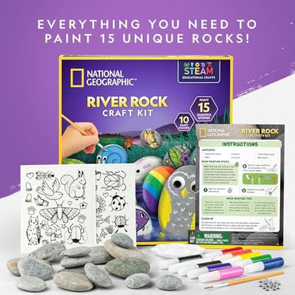 National Geographic Rock Painting Arts and Crafts Activity Kit for Kids - Image 6