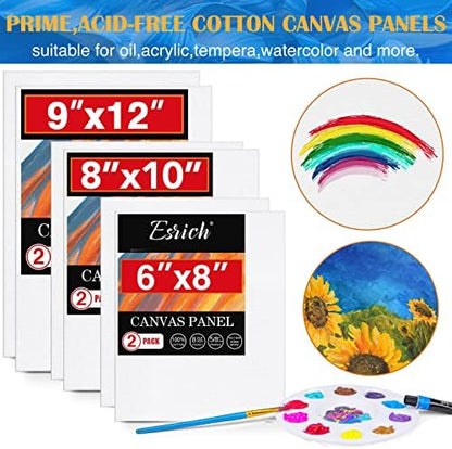 ESRICH 42 PCS Acrylic Paint Canvas Painting Kit with 24 Paints - Image 5