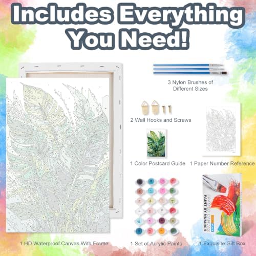 Kalonyth Plants Framed Paint by Numbers Kit for Adults Beginner 8x12 inch - Image 5