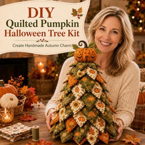 2026 New Christmas & Halloween DIY Quilted Fabric Tree Kit, 3D Layered Sewing Craft Set for Beginners, Christmas Tree Quilt Kit, Handmade Tabletop Holiday Decor, Gift for Craft Lover - Image 2