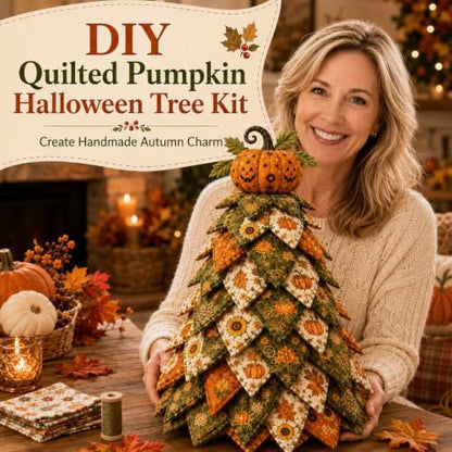 2026 New Christmas & Halloween DIY Quilted Fabric Tree Kit, 3D Layered Sewing Craft Set for Beginners, Christmas Tree Quilt Kit, Handmade Tabletop Holiday Decor, Gift for Craft Lover - Image 2