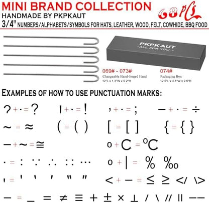 68Pcs 3/4" Custom Branding Iron for Wood, Leather Branding Stamp - Image 5