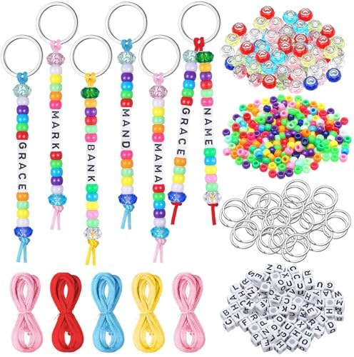 Landical 564 Pcs DIY Bead Keychain Making Kit Name Bead Craft, Classic by Landical