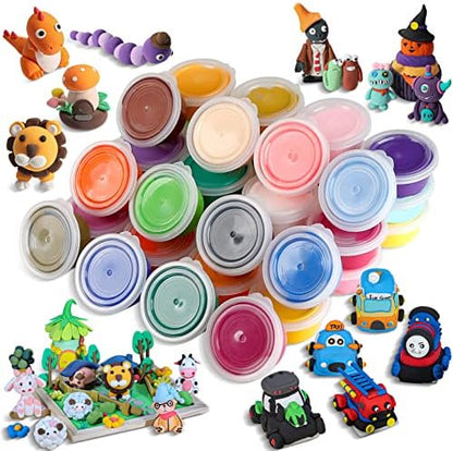 36 Colors Air Dry Clay Kit for Kids – 36 Cups with 3 Sculpting Tools - Image 2
