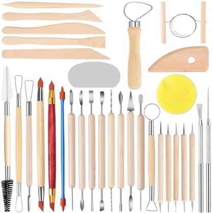 SHENOMAD 32PCS Clay Tools Sculpting Pottery Ceramics Polymer Tools Set by Unknown