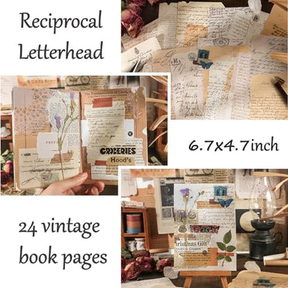 Vintage Aesthetic Scrapbook Supplies Kit with Scrapbook Paper, Stickers, Bookmarks for Scrapbooking, DIY Albums, Junk Journals, Bullet Journals, Dark Academia Aesthetic Decor (Dark2 129 Pcs) - Image 3