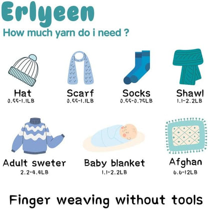 ERLYEEN Chenille Chunky Yarn Super Bulky Soft Thick Fluffy Jumbo Giant Washable Polyester Big Yarn DIY for Arm Knit Blanket Cushion Bed Sofa Home Decor,Indigo,1.1LB