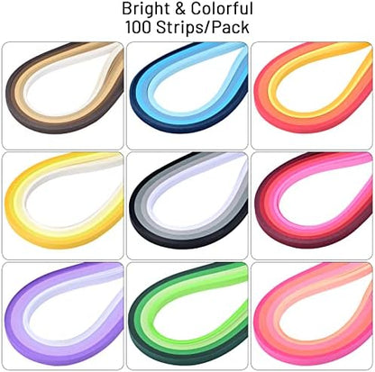 Paper Quilling Strips, 3/16 x 15.4 in (5mm x 39cm), 900 Pieces, 36 Colors - Image 3