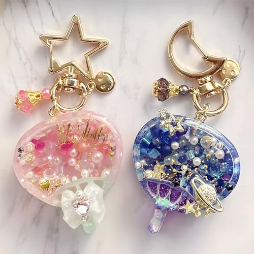 Resin Shaker Molds Hand Fan Set with Films for Kawaii Keychain Charms - Image 5