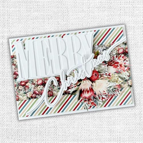 Scrapbooking Die-Cuts, Christmas Metal Cutting Dies for Card Making, Paper Craft Punch Template, Background Embossing Stencils, DIY Album Décor (Merry christmas-15.93x9.08cm) - Image 2