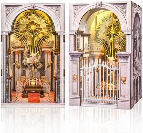 MiniCity St. Charles Church Book Nook Kit, DIY Miniature House with LED by MiniCity