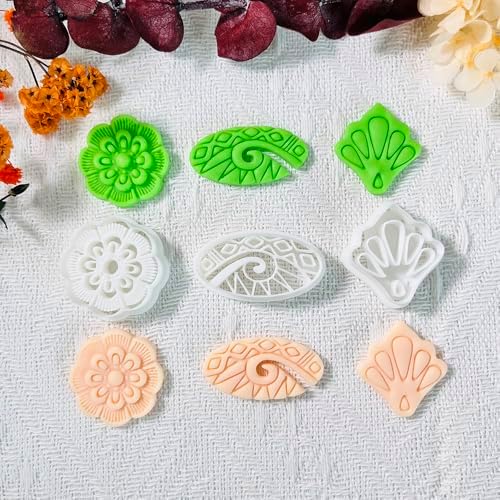 Xaekicr Polymer Clay Cutters Set – 3PCS Decorative Clay Cutters for Polymer Clay Jewelry, Carved Pattern Clay Earring Cutters Shapes, DIY Clay Tools for Earrings and Crafts - Image 5