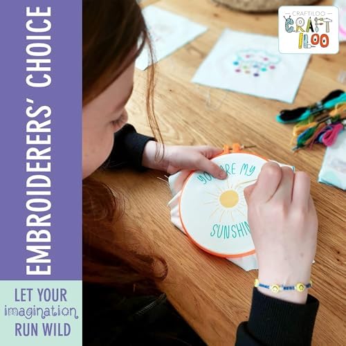 Embroidery Kit for Kids Ages 7-13 - 10 Pre-Stamped Beginner Patterns - Image 5