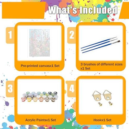 Hutarosl Wild Flowers Paint by Numbers Kits for Adults 16x20in - Image 5