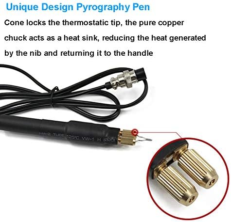 TOPCHANCES Wood Burning Tools Kit,110V 60W Professional Pyrography Wood Burning Kit with Dual Pen and Wire Tips for Beginners Adults (Dual Pointer Display) - Image 4
