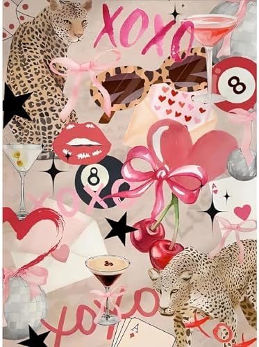 WUDWL Pink Bow Paint by Numbers Kit for Adults, Color By Numbers for Adults by WUDWL