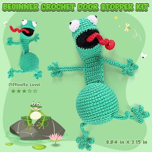 Crochetta Crochet Kit for Beginners, Crochet Starter Kit w Step-by-Step Video Tutorials, Beginner Crochet Kit for Adults Kids Women Men Complete Kit Included (Crochet Door Stop) - Image 5