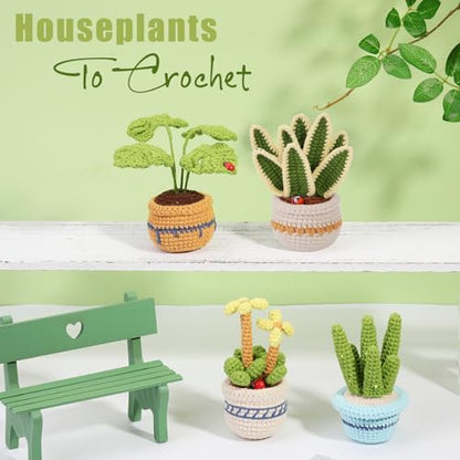 Hssugi Crochet Kit for Beginners, 6PCS Succulents Plants Crochet Kits - Image 3