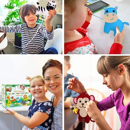 CiyvoLyeen Kids Sewing Kit Crafts - Safari Jungle Animal DIY Felt Crafts for Boys & Girls Art & Craft Set Learn to Sew Toy Animals Gift for Ages 7–12, 10 Cute Projects - Image 6
