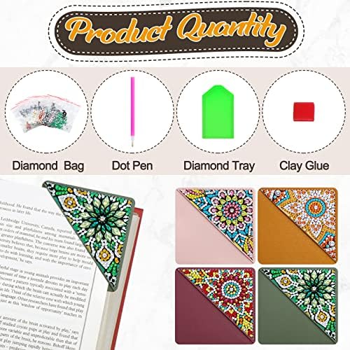 WIVICO 4Pcs Diamond Painting Bookmarks, Diamond Pearl Art Kits for Adults - Image 5