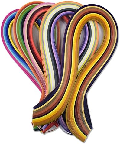 CrafTreat Multi Colored Quilling Paper Strips for Craft Work - 500 Quilling Strips 3mm 30 CM Length - Paper Quilling for Decorating Cards, Gift Bags, Picture Frames and Scrapbooking by CrafTreat