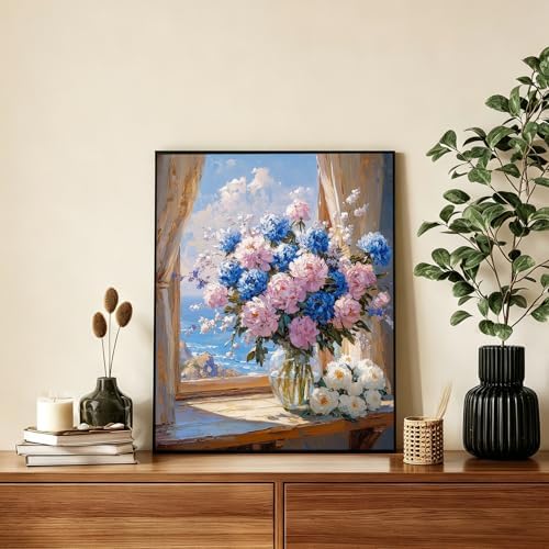 AUKELHJ Paint by Numbers Kit for Adults Beginner, Vase Flowers, 16X20 Inch - Image 2