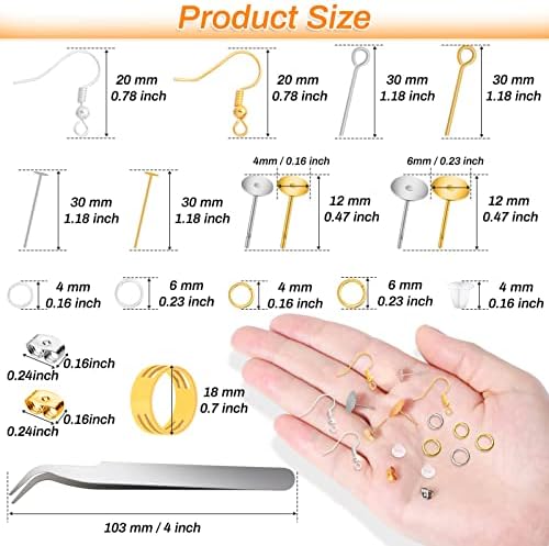 Hypoallergenic Earring Making Kit, 2000Pcs Earring Making Supplies Kit - Image 4