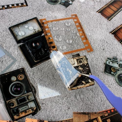 Diuhofart Vintage Scrapbooking Kit, 90 Sheets Time Cinema Theme, Scrapbook Stickers and Decorative Papers Collage Materials, Ephemera for Junk Journal Supplies, Journaling, Crafts Arts, Scrap Booking - Image 6
