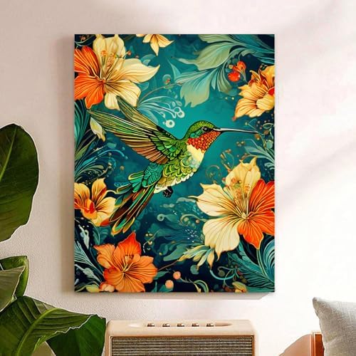 Reivworl Hummingbird Paint by Numbers Kit for Adults Beginner 16×20 inch - Image 2