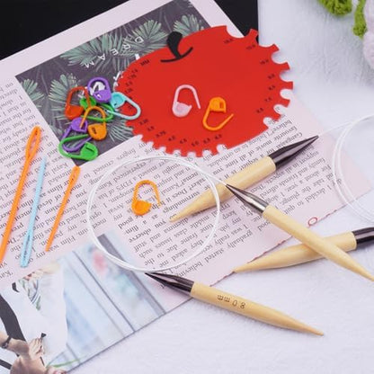 Weabetfu 32inch Bamboo Circular Knitting Needles 7mm - Image 6