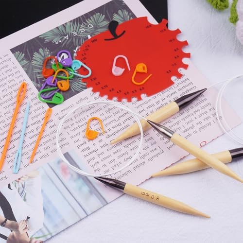 Weabetfu 32inch Bamboo Circular Knitting Needles US Size 13(9mm) - Image 6