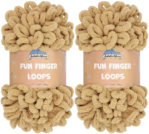 JubileeYarn Fun Finger Loops Yarn - Lark - 2 Skeins by BambooMN