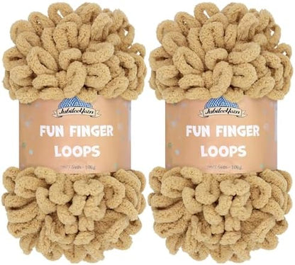 JubileeYarn Fun Finger Loops Yarn - Lark - 2 Skeins by BambooMN