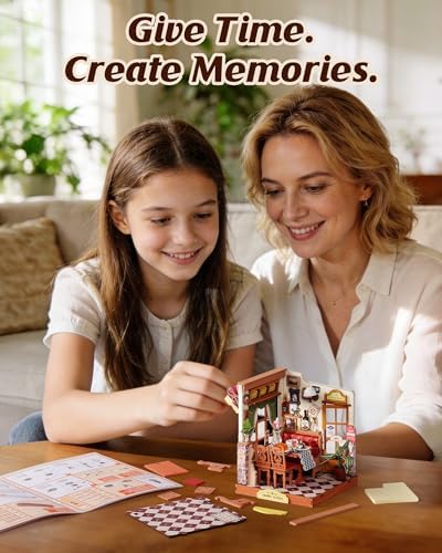 Rolife DIY Miniature Kit Mini Building Dollhouse Champs-Élysées Bistro, Miniverse Lifestyle Mini Bookshelf Decoration, DIY Hobbies for Craftsman (Champs-Élysées Bistro) - Image 4