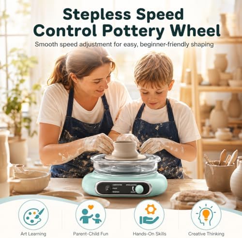 Alldeer Mini Pottery Wheel for Kids Teens Beginners Starters - Image 2