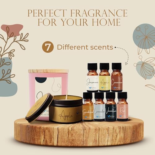 SoftOwl Premium Soy Candle Making Kit - Full Set - Soy Wax, Big 7oz Jars & Tins, 7 Pleasant Scents, Color Dyes & More - Perfect as Home Decorations - DIY Starter Scented Candles Making Kit - Image 4