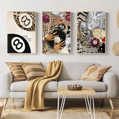 Mandun Leopard Paint by Numbers Kit for Adults, 3 Pack, 7.8x11.8 inch - Image 3