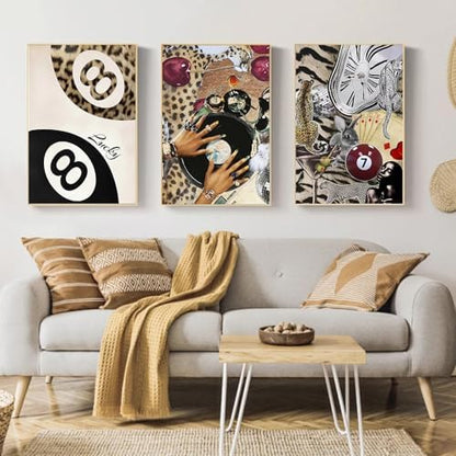 Mandun Leopard Paint by Numbers Kit for Adults, 3 Pack, 7.8x11.8 inch - Image 3