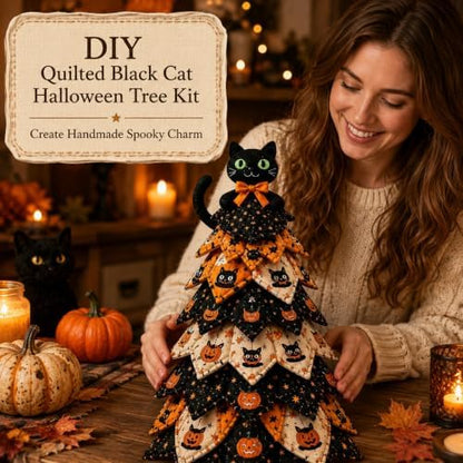 2026 New Christmas & Halloween DIY Quilted Fabric Tree Kit, 3D Layered Sewing Craft Set for Beginners, Christmas Tree Quilt Kit, Handmade Tabletop Holiday Decor, Gift for Craft Lover - Image 2