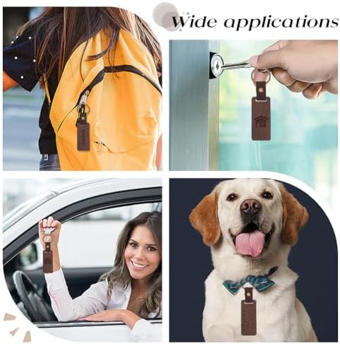 60 PCS Leather Wood Keychain Blanks Unfinished Wooden Keychains Rectangular Shape Black Walnut Wood Keychains Blanks for Engraving DIY Crafts Personalized Gifts - Image 4