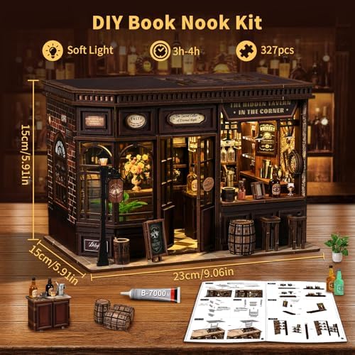 CLICLIET Book Nook, DIY Book Nook Kits for Adults, Gift for Family, Friends - Image 2