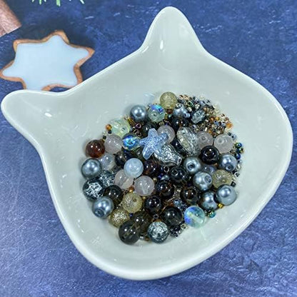Assorted Glass Resin Beads Multi Size Colors Smooth Cracked Gravel Millet Spacer Beads for Bracelets Necklace Earring DIY Jewelry Making Craft(Smoke Gray Series) - Image 2