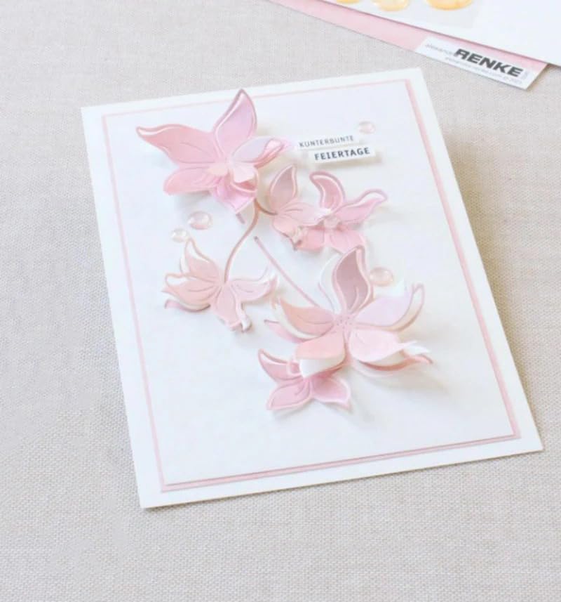 Lapoo Cutting Die for Scrapbooking, 3D Backgrounds Frame New Cutting Dies DIY Album Card Making Decor Paper Craft Metal Die Cuts Party Decorations (Core 5 x 2.6 in) - Image 4