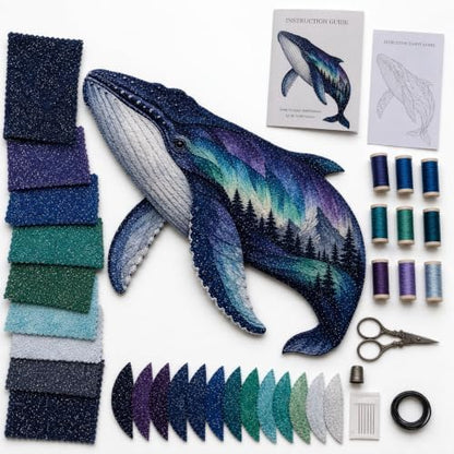 Northern Lights Wildlife DIY Patchwork Kit, Creative Fabric Craft by Unknown
