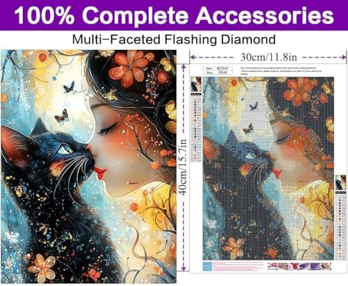 Diamond Art Kits for Adults, Black Cat Diamond Art Painting Kits for Adults - Image 5