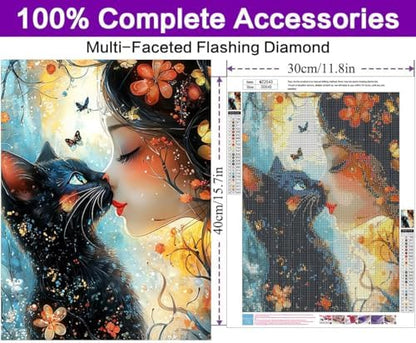 Diamond Art Kits for Adults, Black Cat Diamond Art Painting Kits for Adults - Image 5