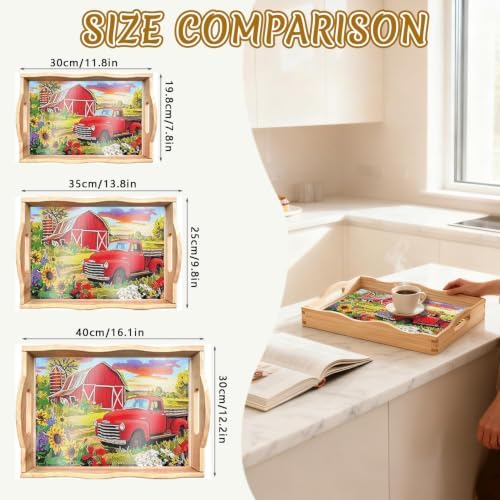 DOTSOPS DIY Red Car Diamond Painting Serving Tray with Handle for Adults - Image 5